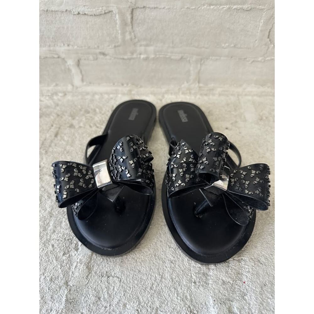 Melissa Glitter & Bow Flip Flops